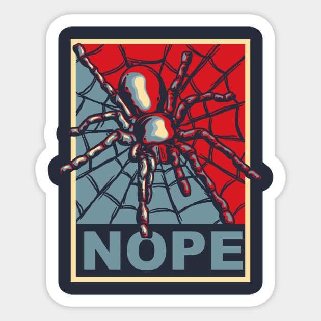 Spider Nope Sticker by dumbshirts